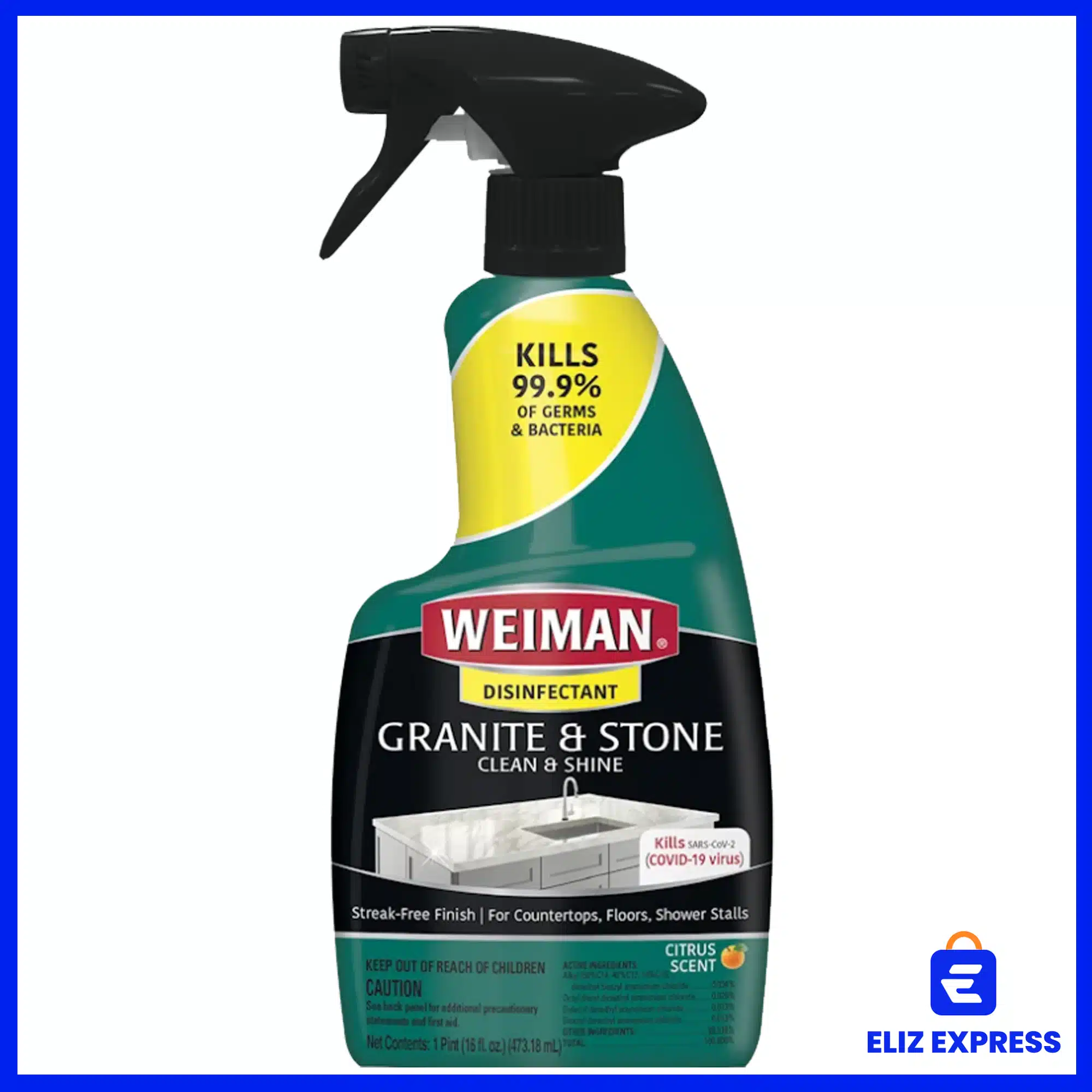 Weiman Disinfectant Granite & Stone Clean & Shine 16oz (473ml)