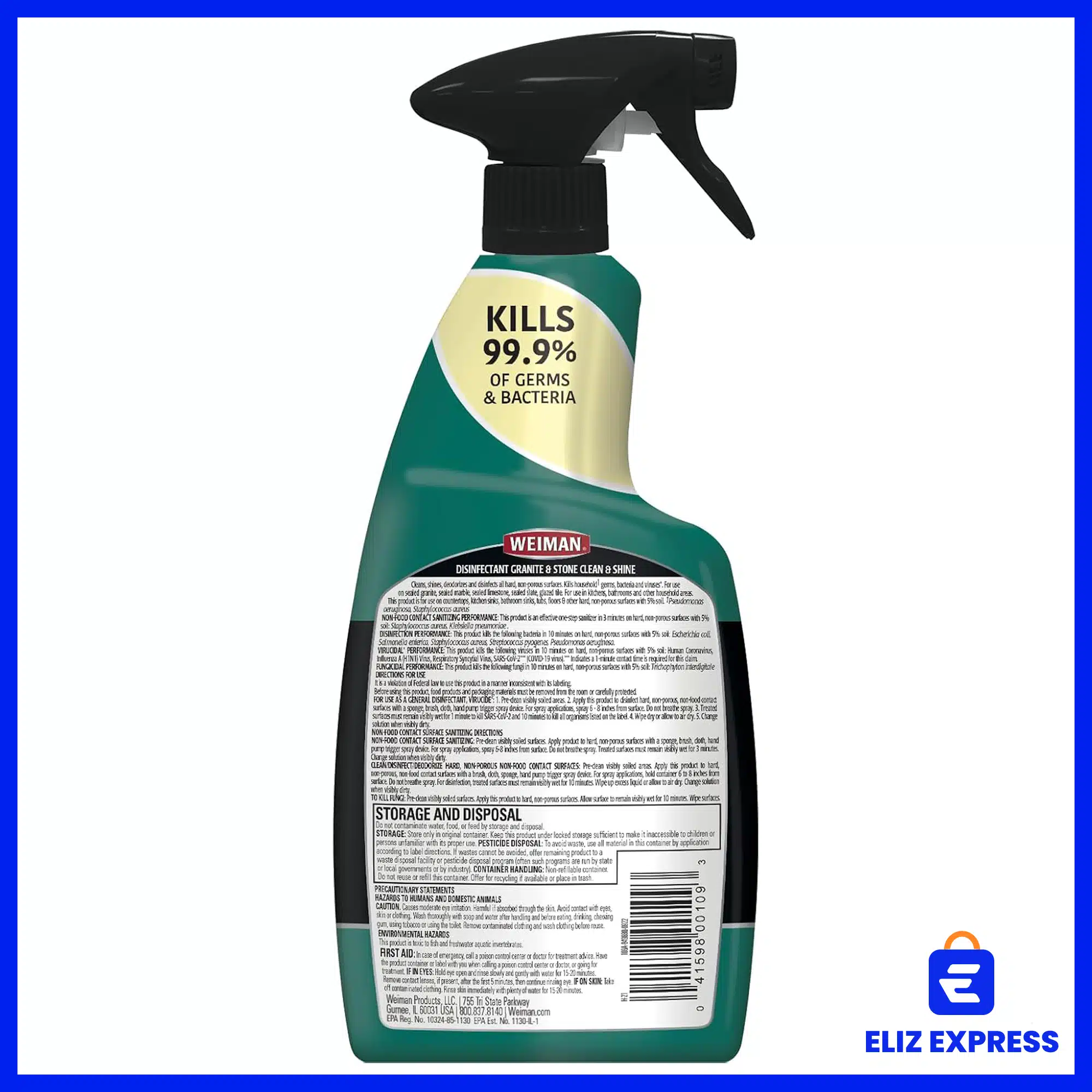 Weiman Disinfectant Granite & Stone Clean & Shine 24oz (710ml)-2