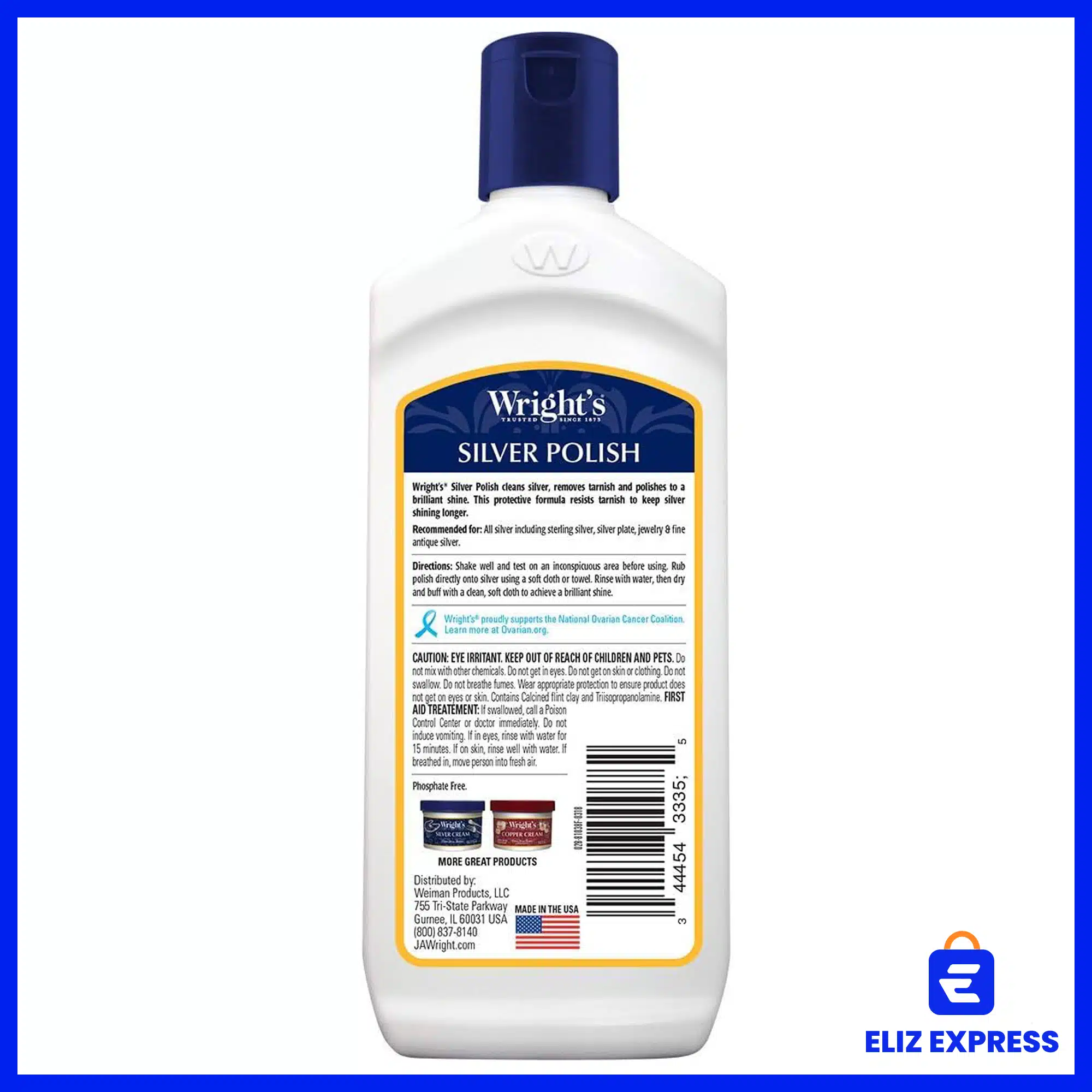 Wright's Anti-Tarnish Silver Polish 7oz (207ml)-2