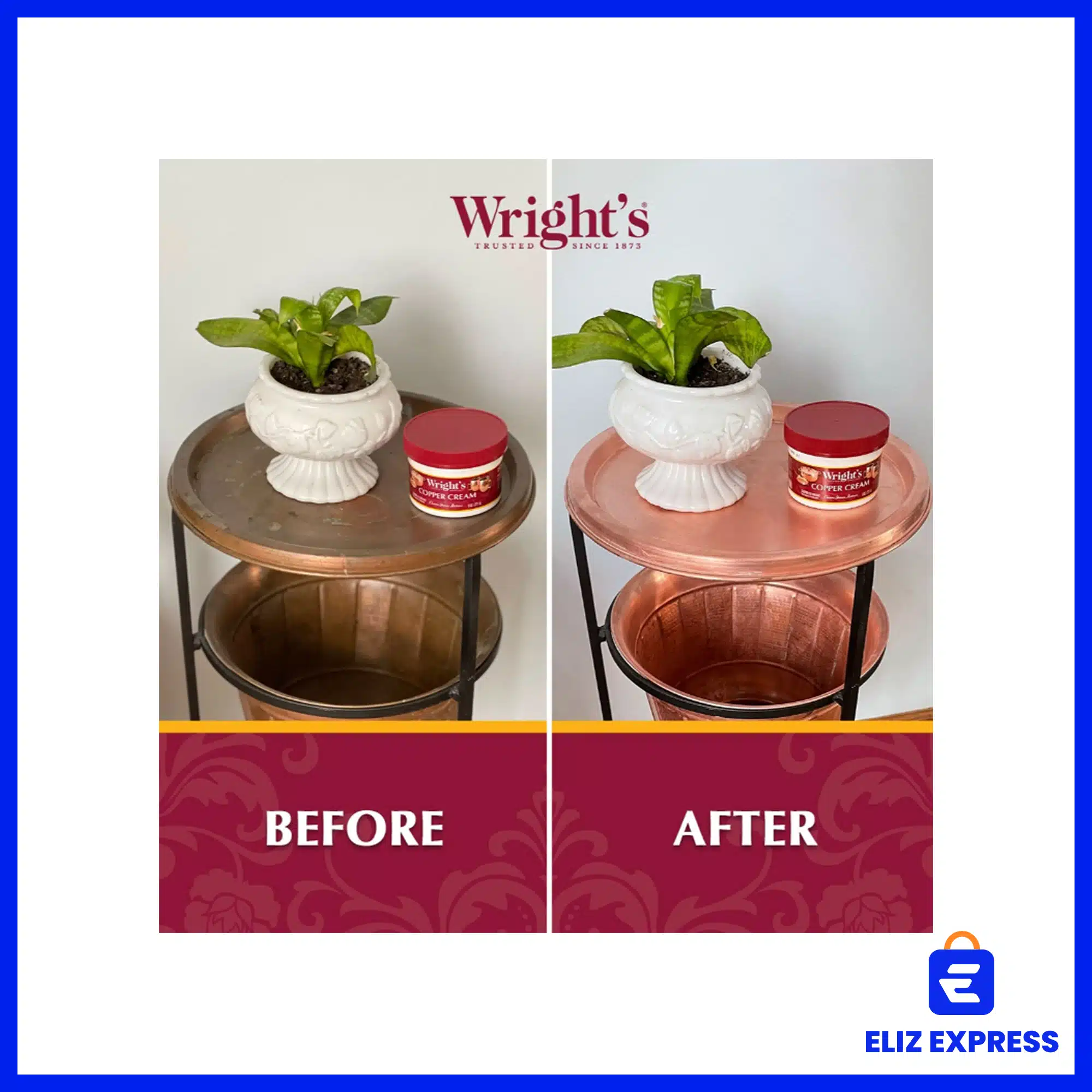Wrights Copper and Brass Cream Cleaner - Gently Cleans Removes Tarnish Without Scratching White, Whether It’s for Kitchenware, Décor Items, Jewelry, or Collectibles 227gr 3