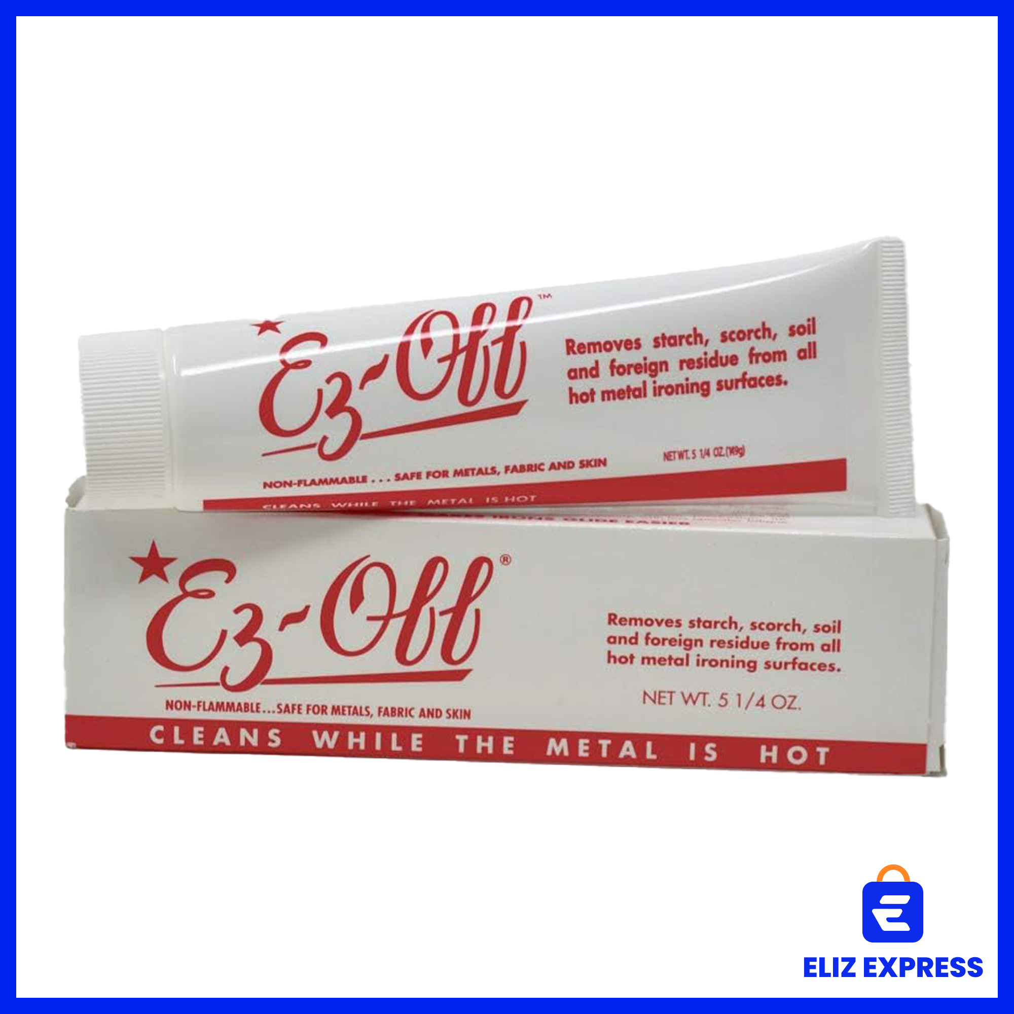 Ez Off Iron Cleaner – Cleans While the Metal Is Hot – Non-Flammable, Safe for Fabric, Metal, and Skin1