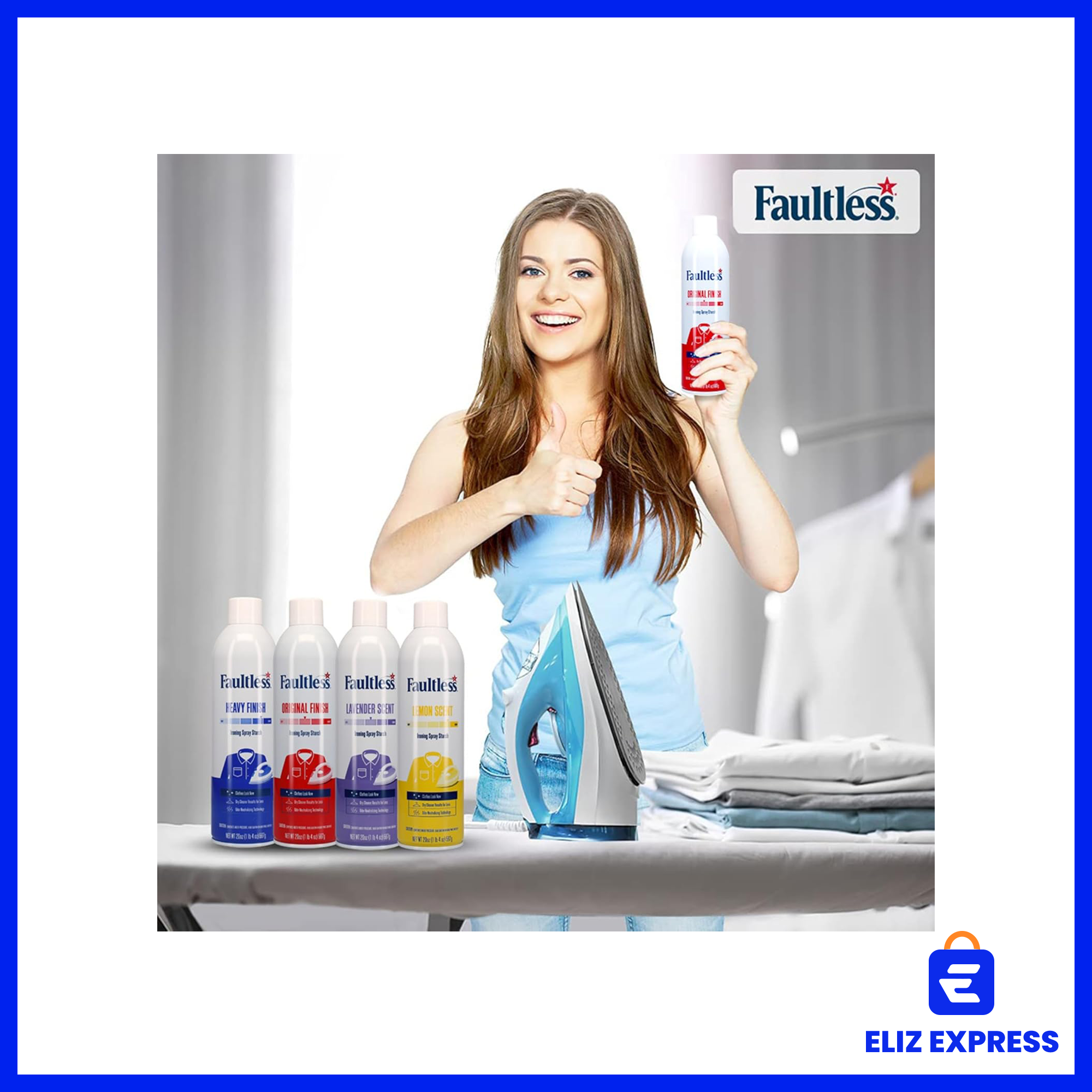 Faultless Instant Fabric Stiffener Spray For Clothes Wrinkle Free Instantly Shirts Sarees And All Cotton Clothes Fresh Wash Aroma9