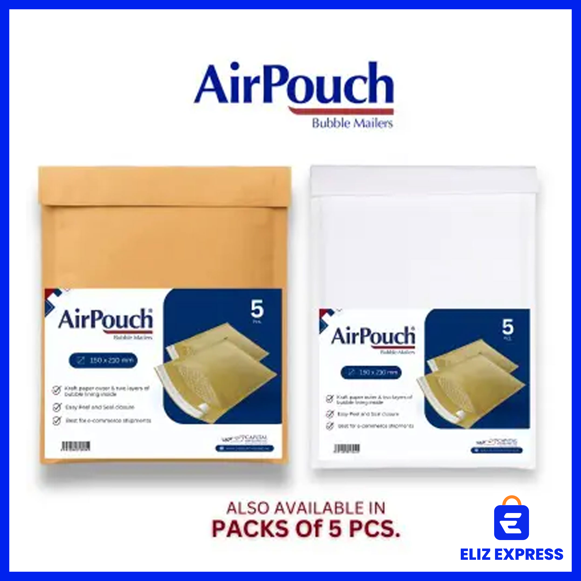 Kraft Paper Bubble Mailers – Padded Eco-Friendly Shipping Envelopes, Air Pouch Peel & Seal Protective Mailers Color Brown Size XLarge (350x470) - 5 Pcs3