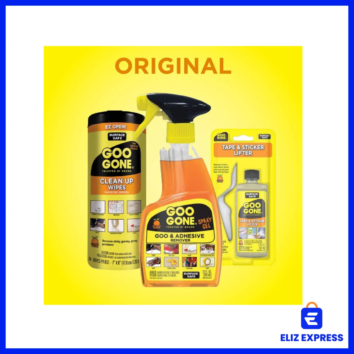 Goo Gone Clean Up Wipes Adhesive Remover - 24 Count - Removes Adhesive Residue Labels Stickers Crayon Tree Sap Gum Masking Tape Glue And More - 7