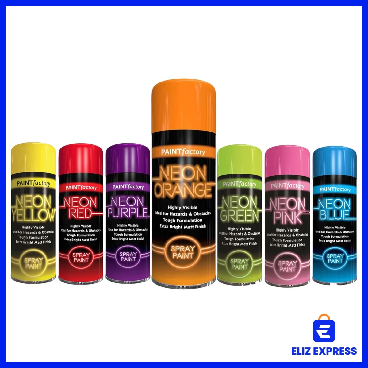 Paint Factory Highly Visible Neon Spray Paint Color Orange 200ml-2