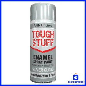 Paint Factory Interior and Exterior Enamel Paint Tough and Hard Wearing Silver Gloss 400ml