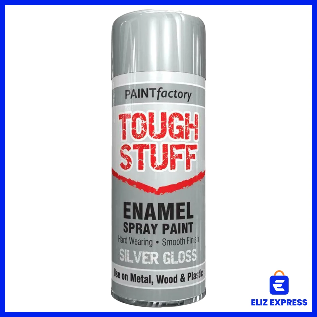 Paint Factory Interior and Exterior Enamel Paint Tough and Hard Wearing Silver Gloss 400ml