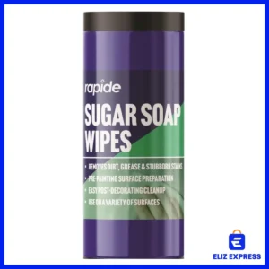 Rapide Sugar Soap Wipes 80 Count – Removes Dirt, Grease, and Stubborn Stains - Pre Painting Surface Preparation
